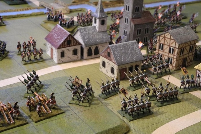 Wiener-Planspielrunde steht für Planspiel Tabletop Wargame Napoleon